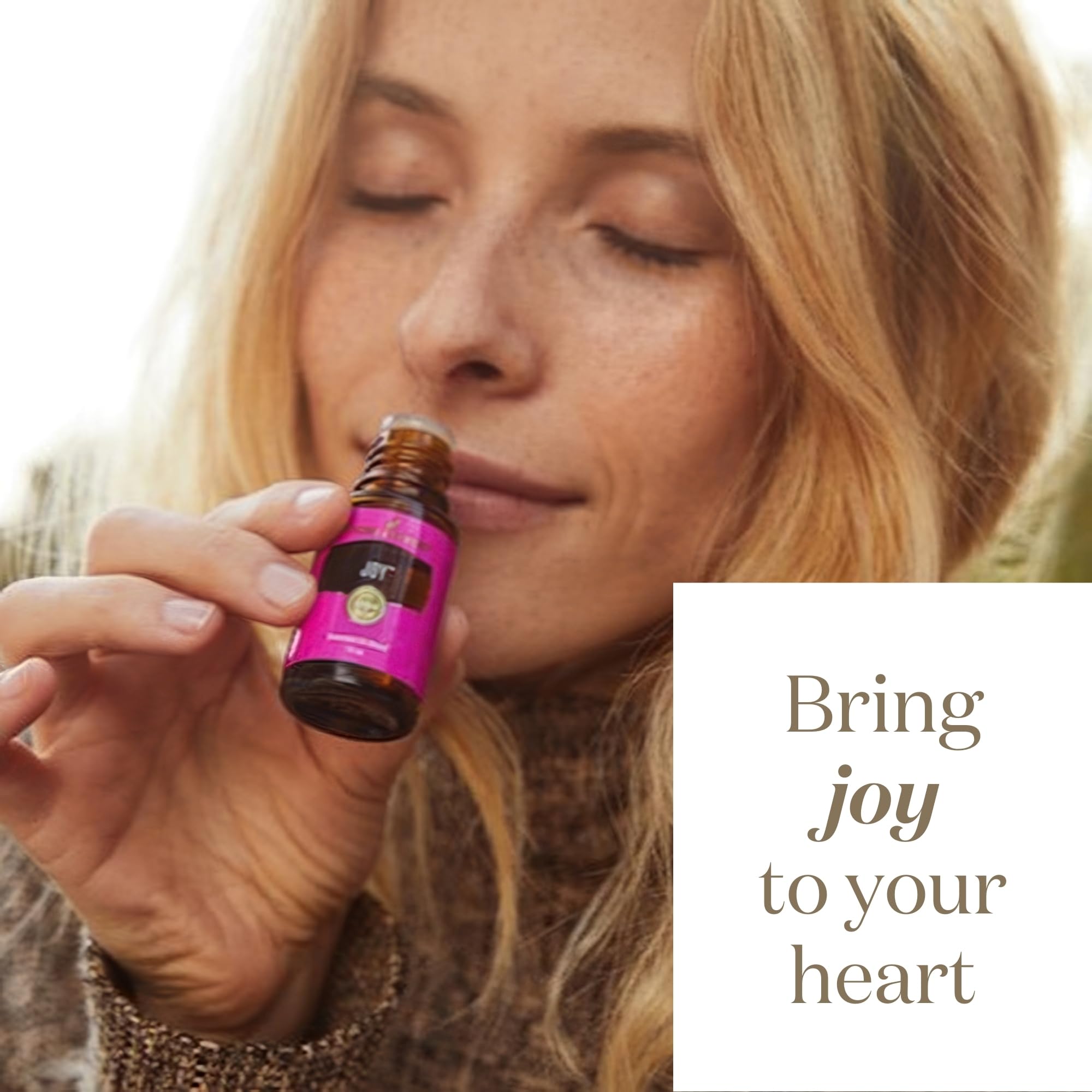 Joy de Young Living: application sur le poignet pour un moment d'équilibre.