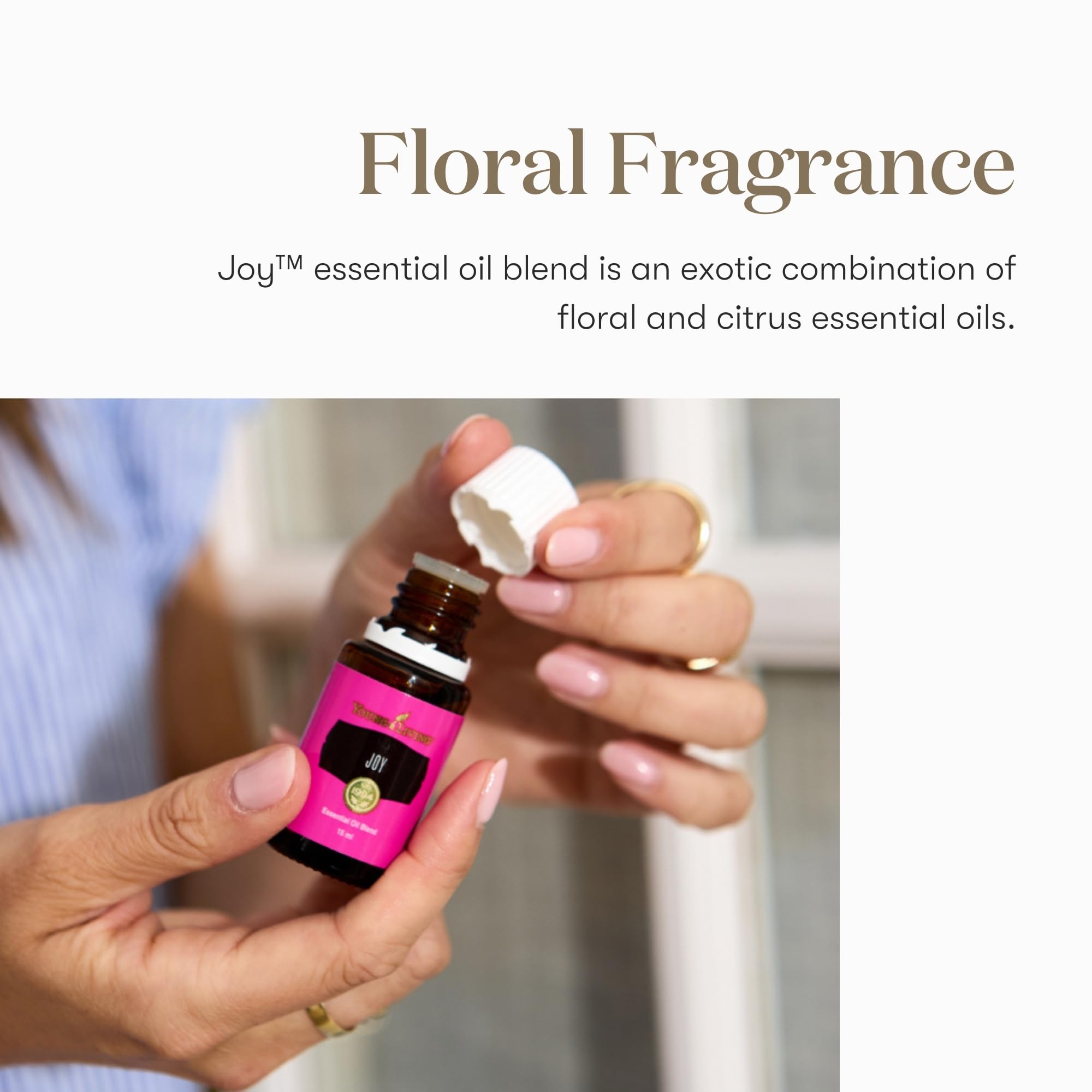 Joy de Young Living: parfum d'ambiance pour soutenir le bien-être émotionnel.
