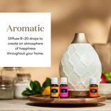 Joy de Young Living: présentoir élégant pour une expérience bien-être quotidienne.