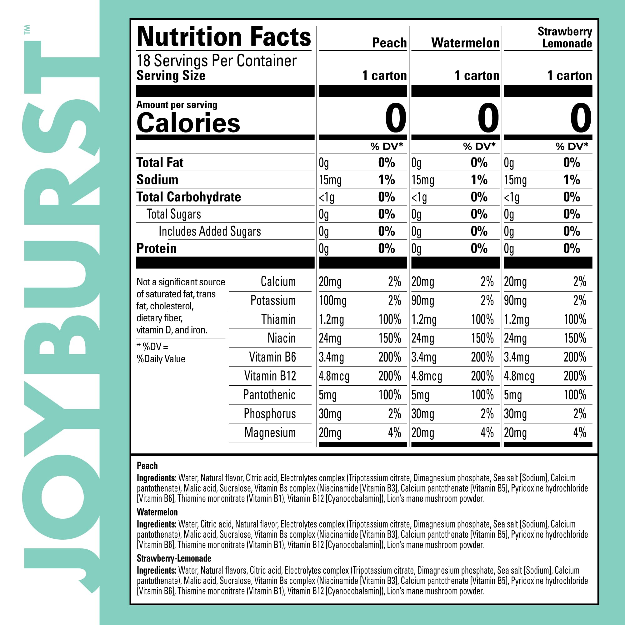 Joyburst hydratation sans calories, emballage écologique