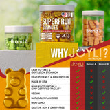 JOYLI Nutrition duo-pack gommes: deux boîtes pratiques pour la famille.