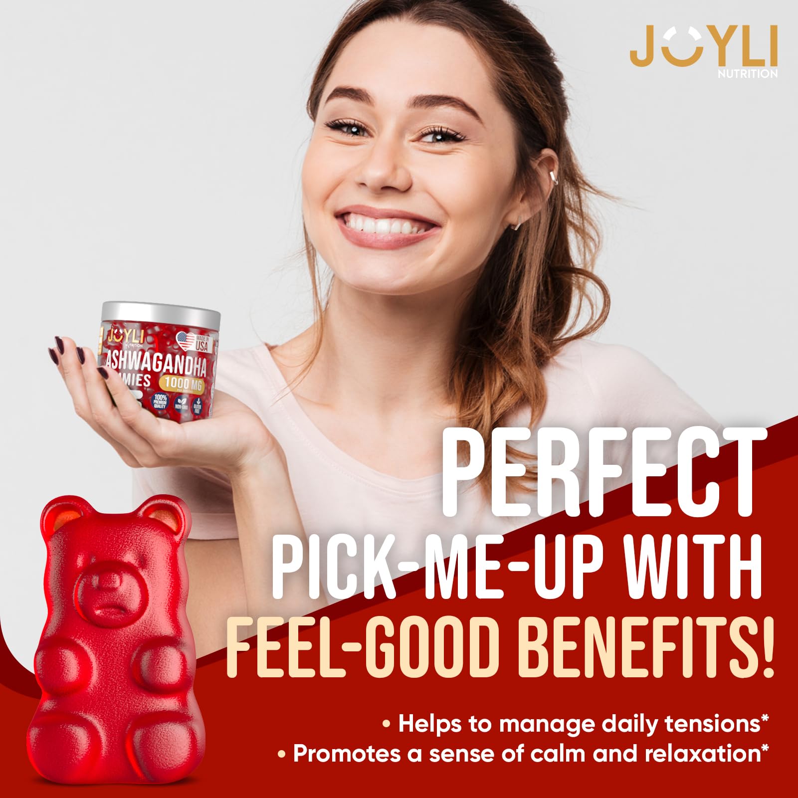Ingrédients JOYLI Nutrition: vitamine C et zinc sur l’étiquette, apport nutritionnel quotidien.