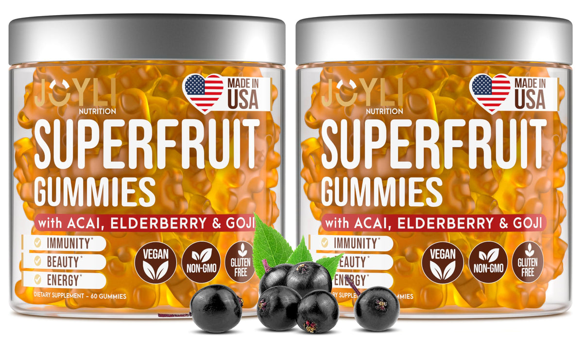JOYLI Nutrition gommes-fruits emballage montrant le produit et son goût agréable.