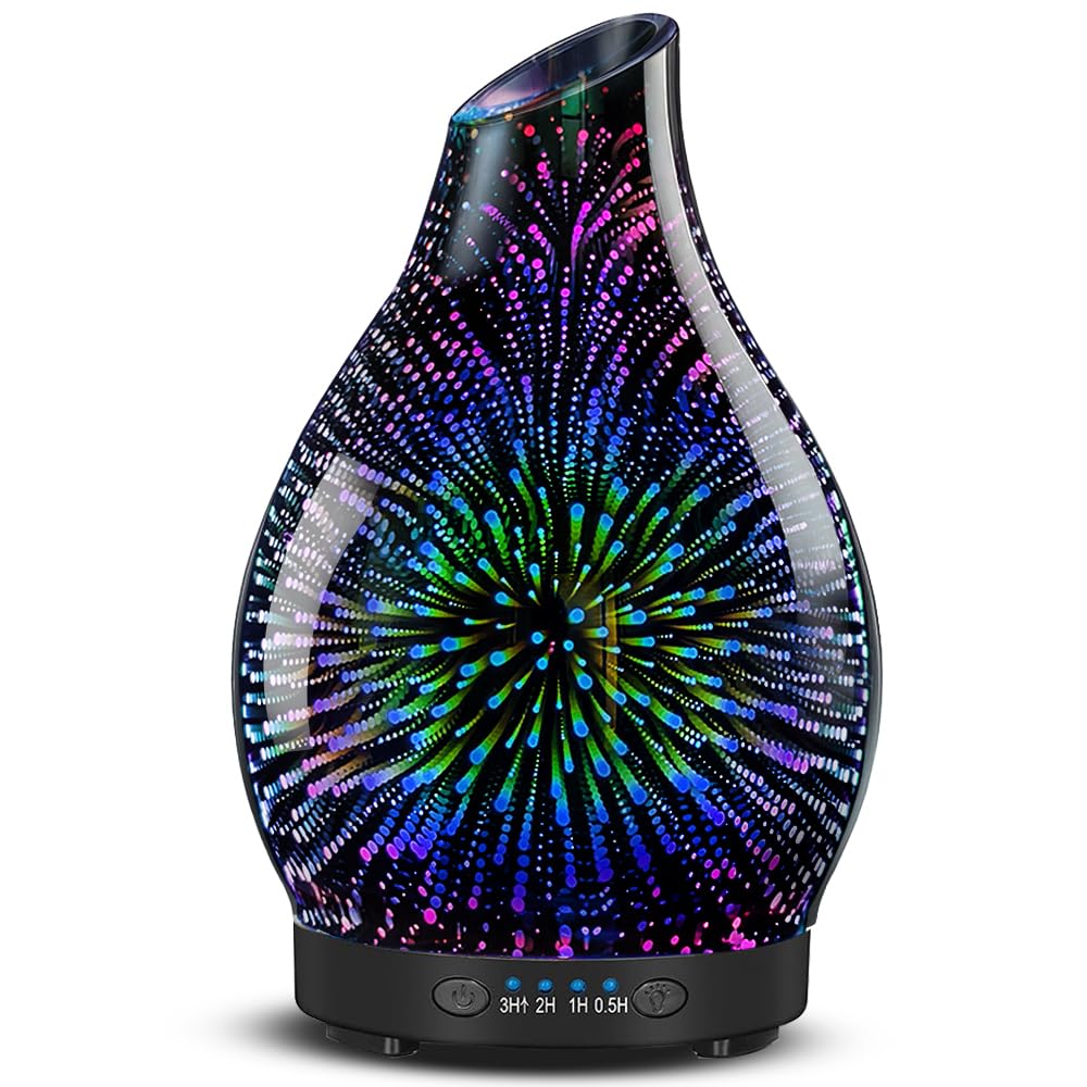 JOYOLO diffuseur en verre 3D feux d'artifice, diffusion rapide et parfum durable