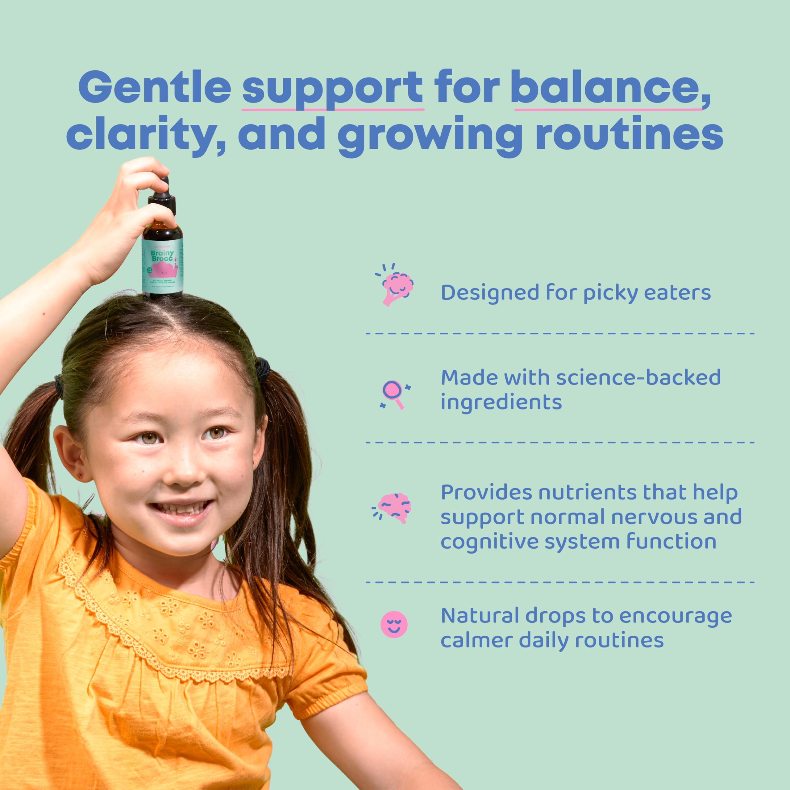 JoySpring dose goutte enfant framboise, compte-gouttes faciles à ajouter au jus.