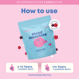 Dosage quotidien JoySpring Mood Munchies pour enfants, routine simple et flexible