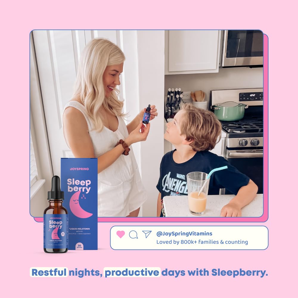 JoySpring SleepBerry elderberry et vitamine D pour une formulation naturelle.