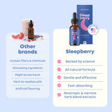 JoySpring SleepBerry saveur fruits rouges sans sucre, agréable à boire.