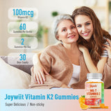 Joywiit K2 MK-7 Gummies emballage clair et pratique.