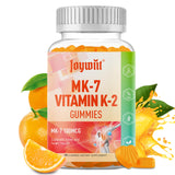 Joywiit K2 MK-7 Gummies saveur orange, 100 mcg, soutien quotidien des os et du cœur.