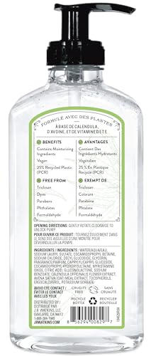 J.R. Watkins Savon mains gel Aloe Thé Vert – mousse douce et efficace.