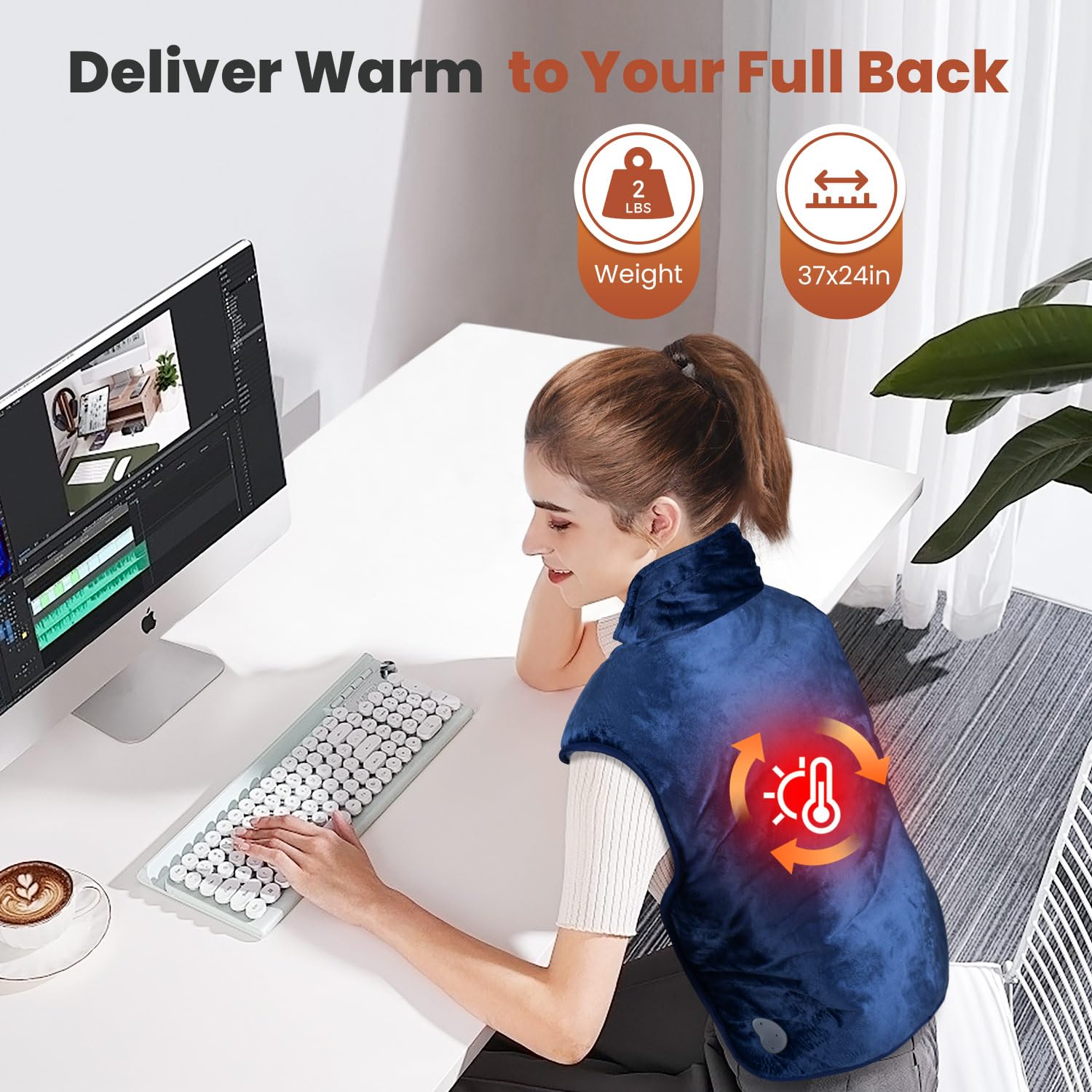 Jubeoyey contrôleur LCD régale 6 chaleurs pour personnaliser la chaleur selon vos besoins.