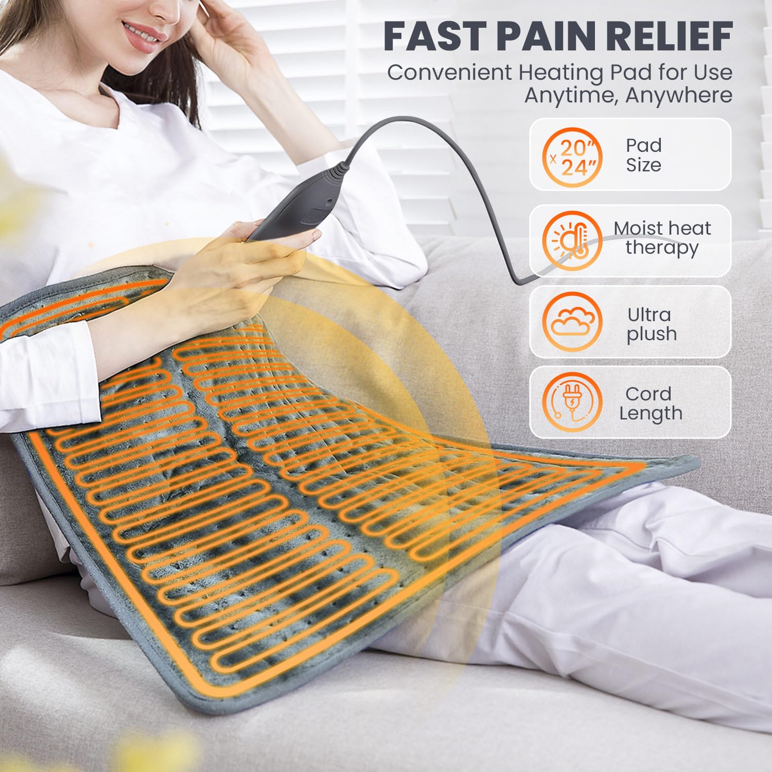 Jubeoyey compresse thermique épaule, chaleur apaisante pour les épaules.