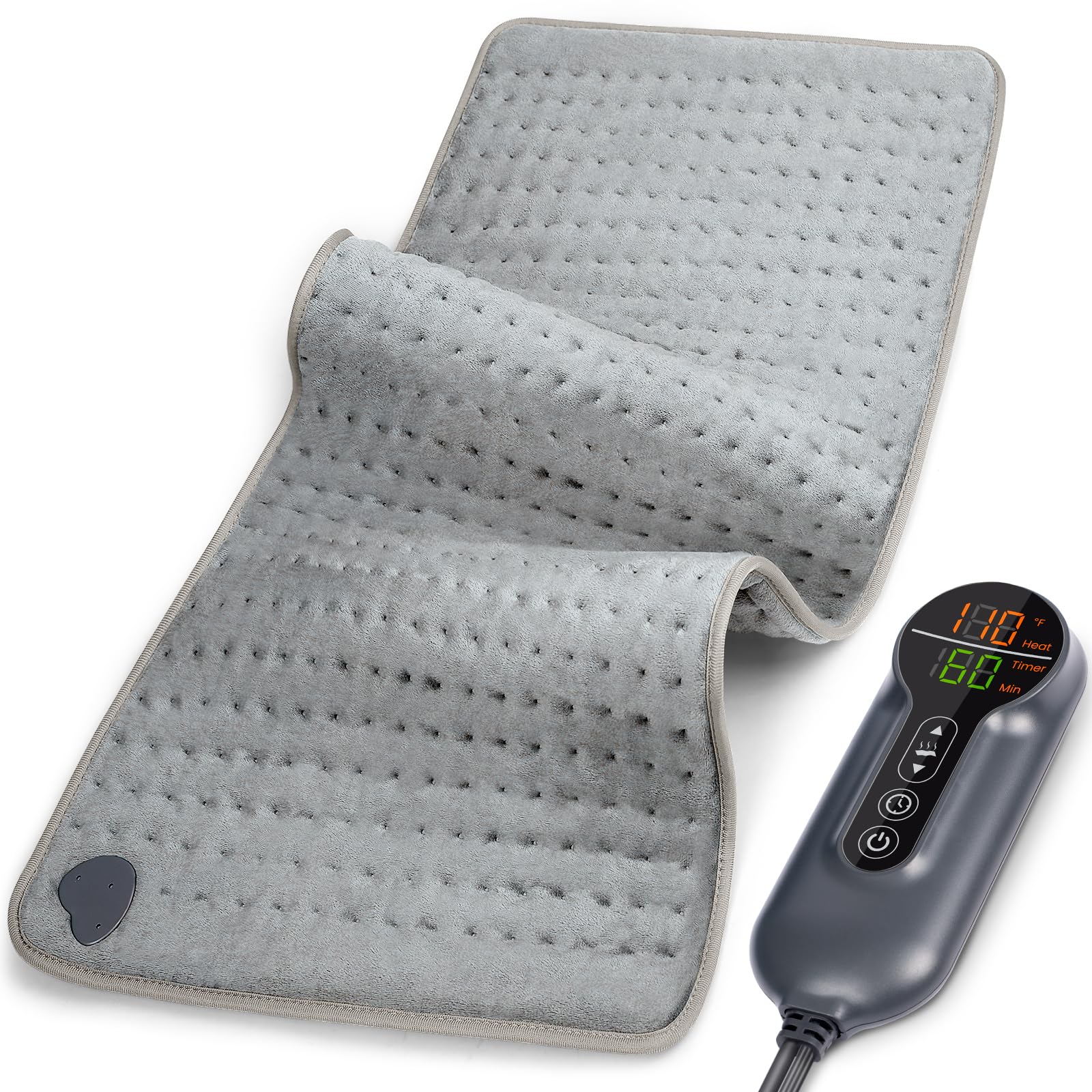 Coussin chauffant Jubeoyey sur dos pour soulager les tensions.