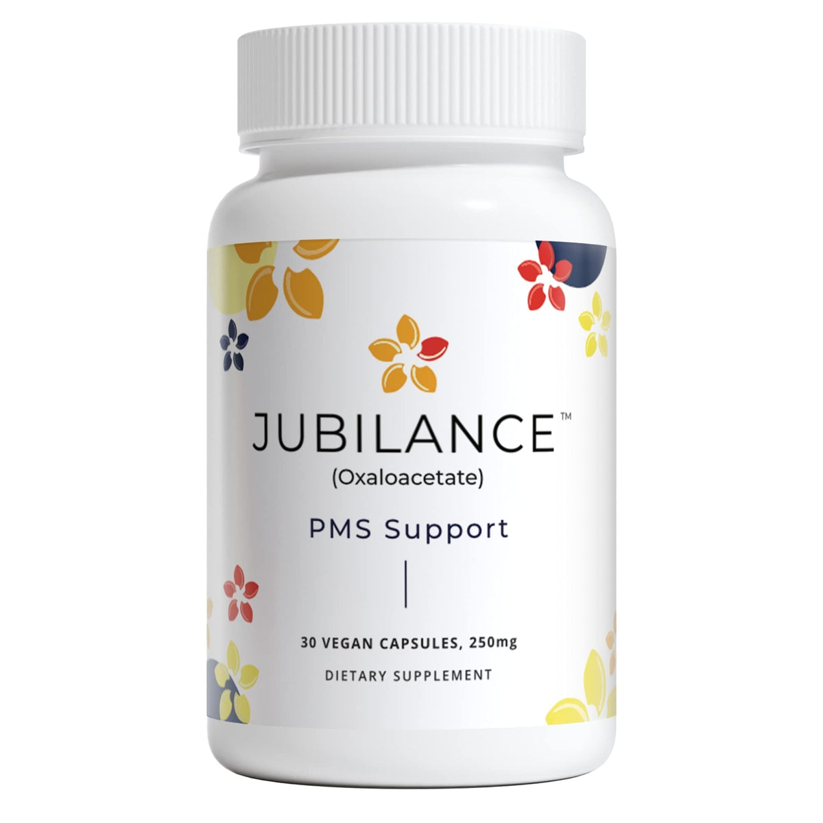 Jubilance – bouteille montrant la formule oxaloacétate pour le PMS.
