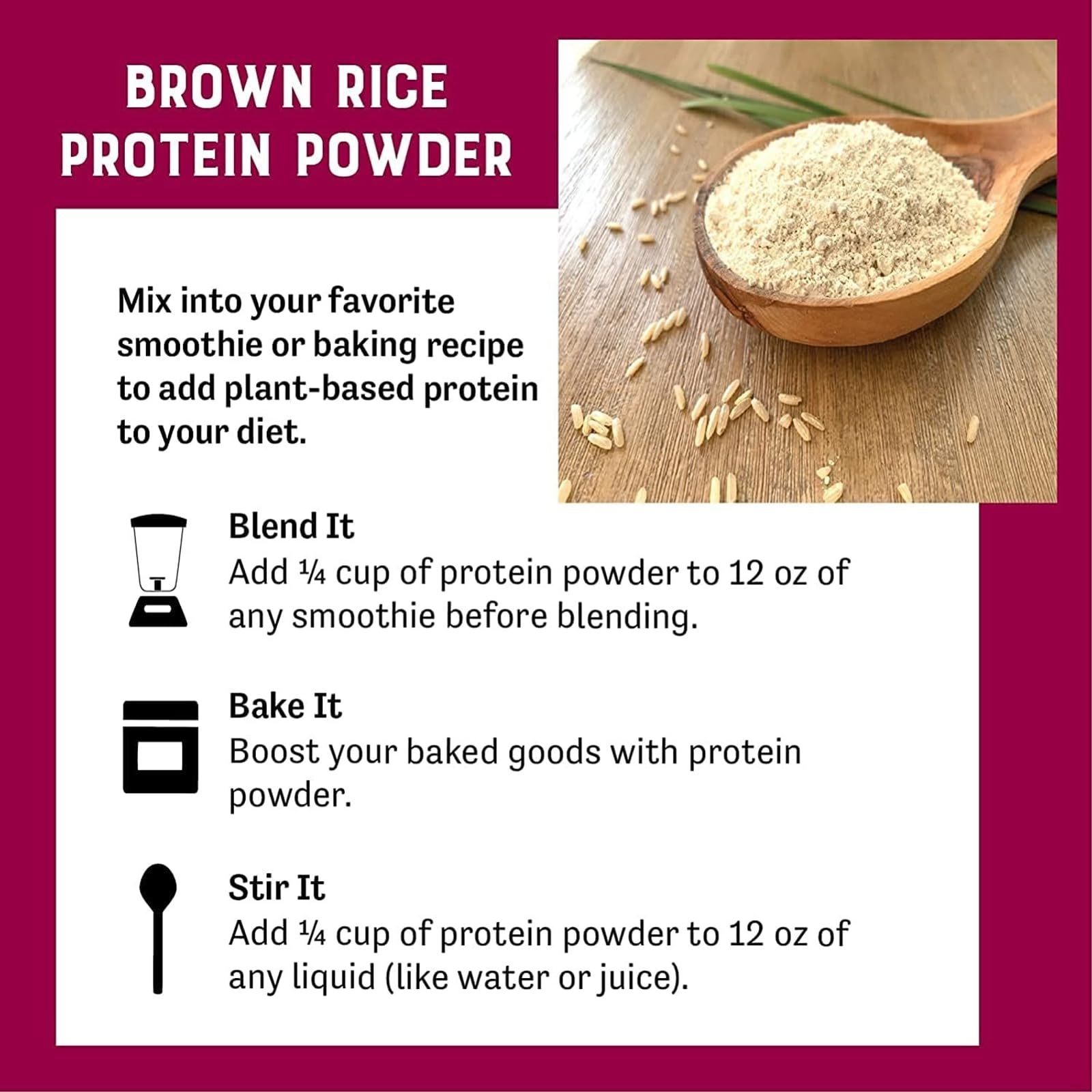 Judee's Protéine Riz Brun Cuisine Protéinée pour plats variés.