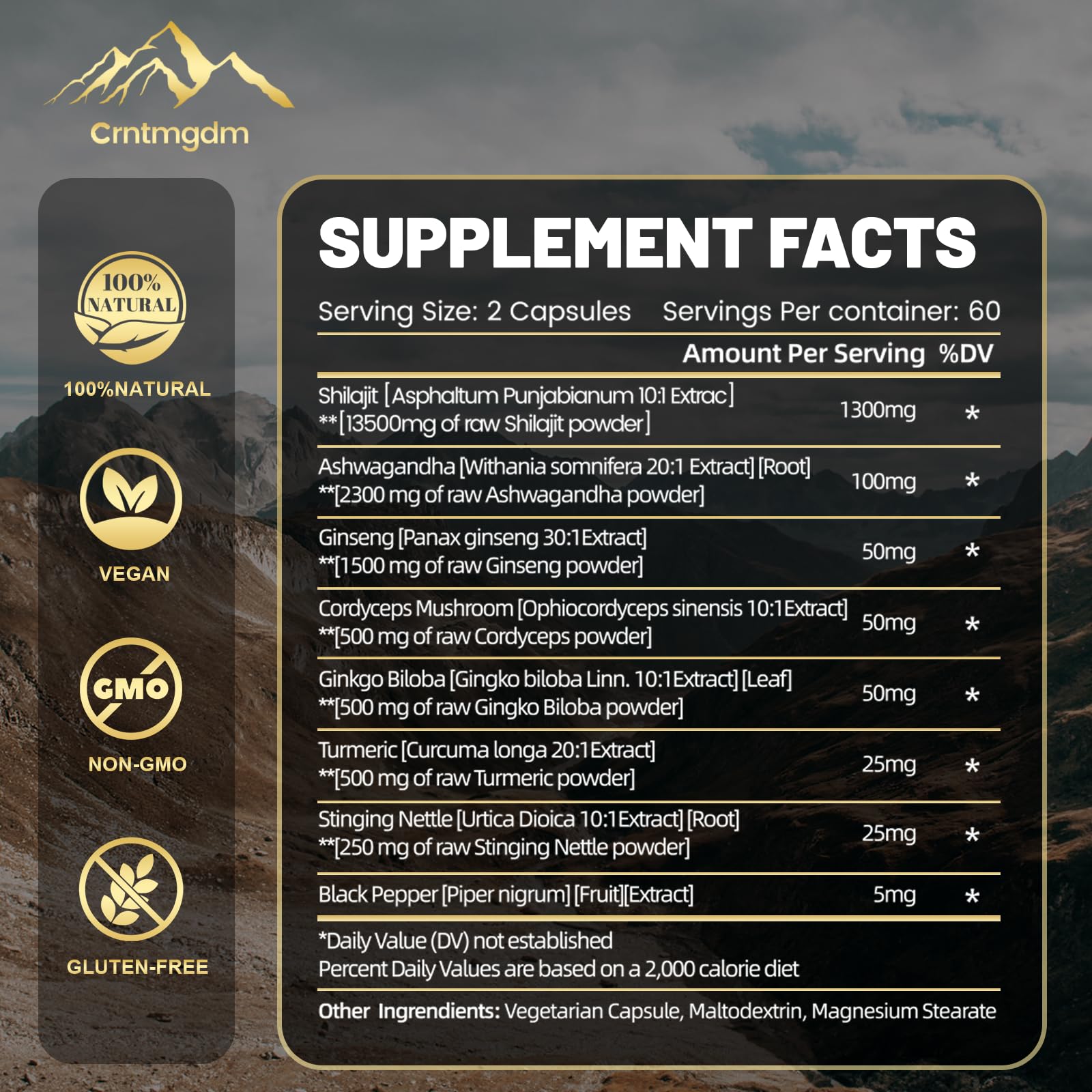 Juebingy Shilajit bouteille emballage, présentation pratique et sécuritaire.