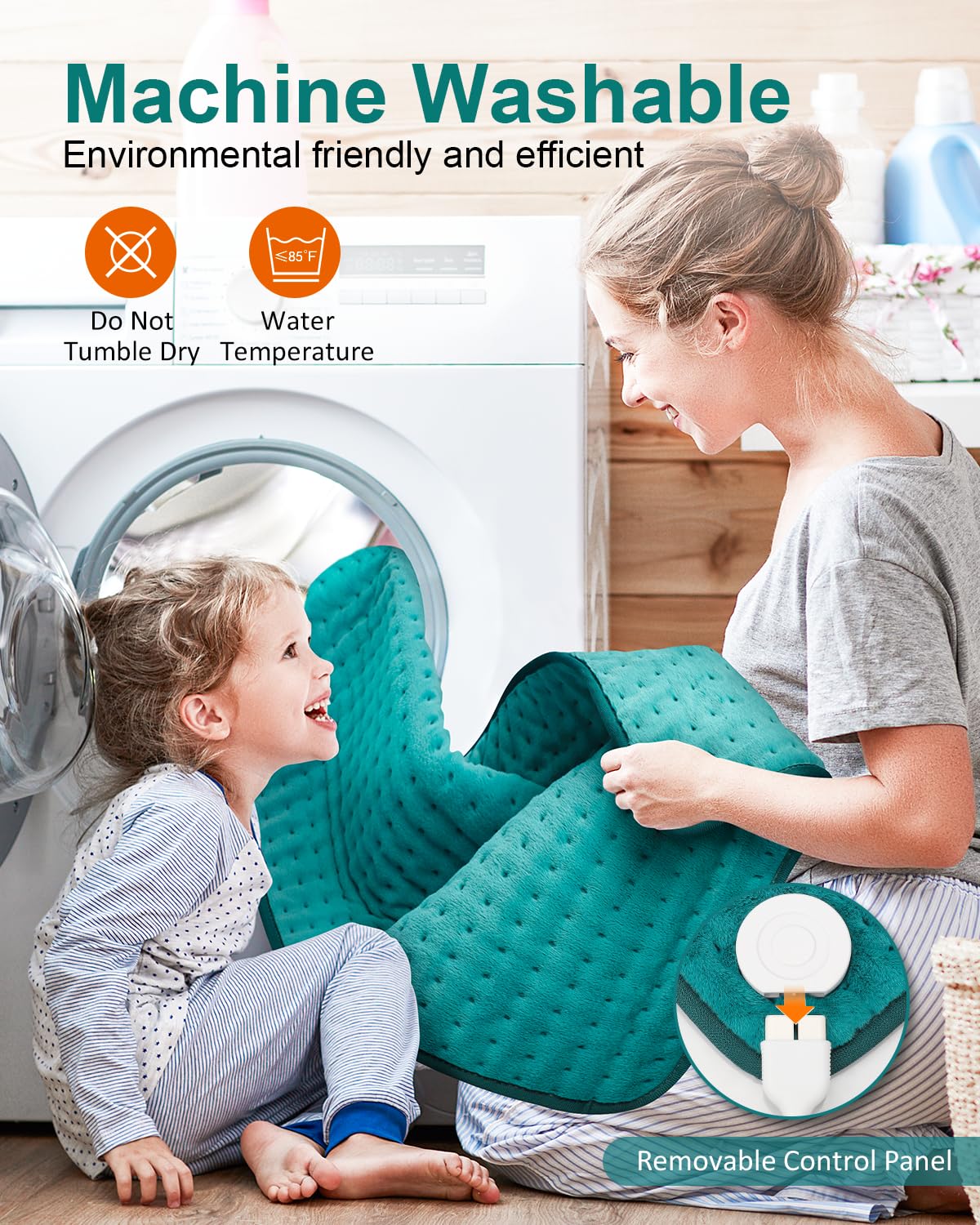 Juena coussin chauffant lavable en machine, entretien simple et pratique