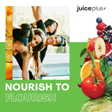 Lot de trois bouteilles Juice Plus+ prêt à être utilisé quotidiennement.
