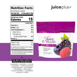Gommes Juice Plus+ ingrédients à base de fruits entiers.