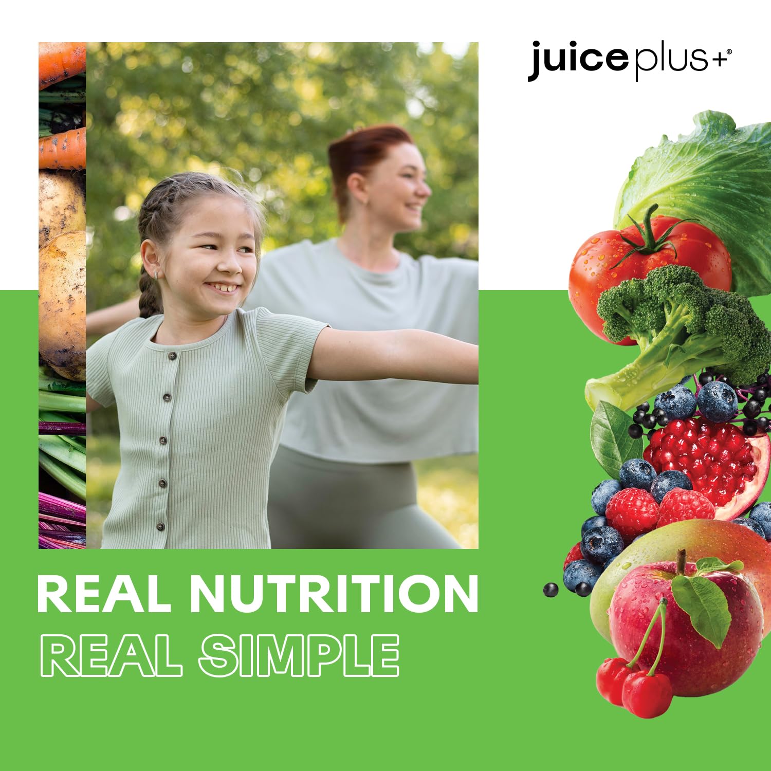 Gommes Juice Plus+ sans sirop de maïs riche en fructose.