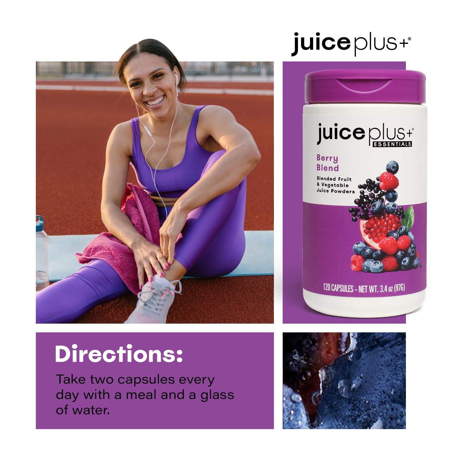 JuicePlus+ Mélange-baies – utilisation quotidienne, idéal pour compléter une alimentation végétale.
