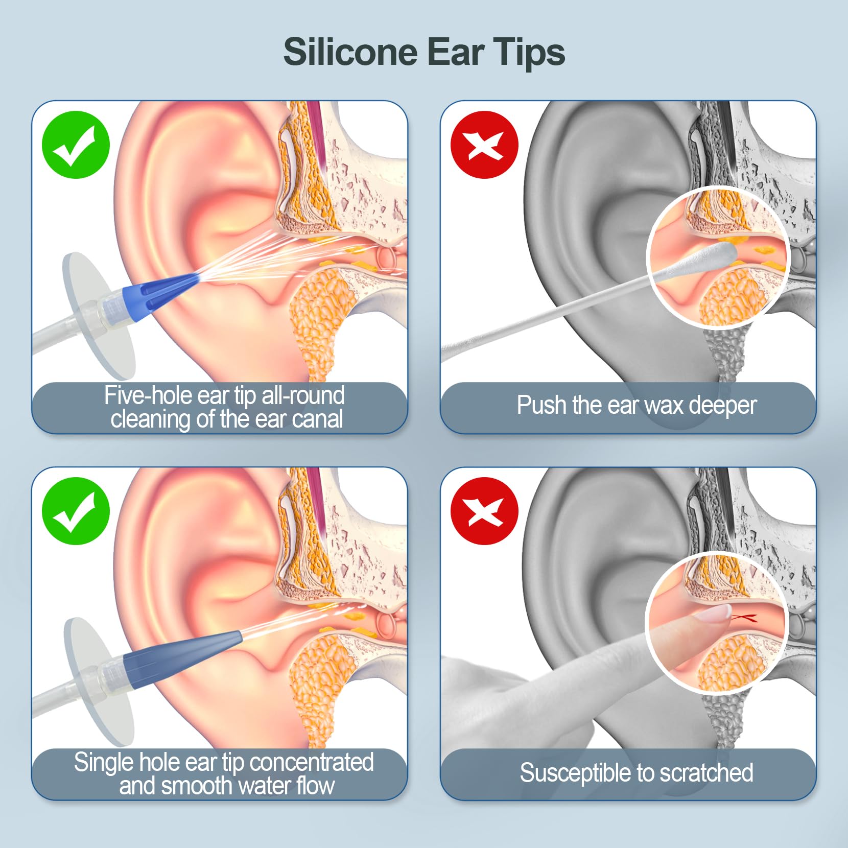 Julaiwy embouts-oreille-10-pieces: embouts jetables pour hygiène et confort.
