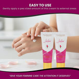 Julva crème féminine - rose-des-alpes, parfum discret et douceur.