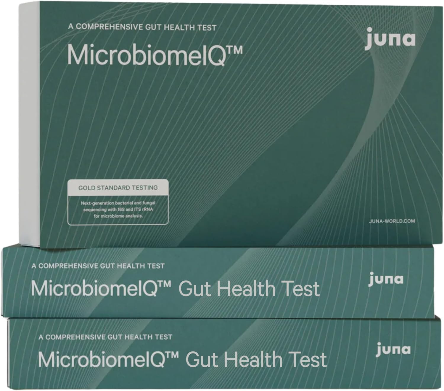 Kit Juna MicrobiomeIQ complet prêt à être utilisé à domicile.