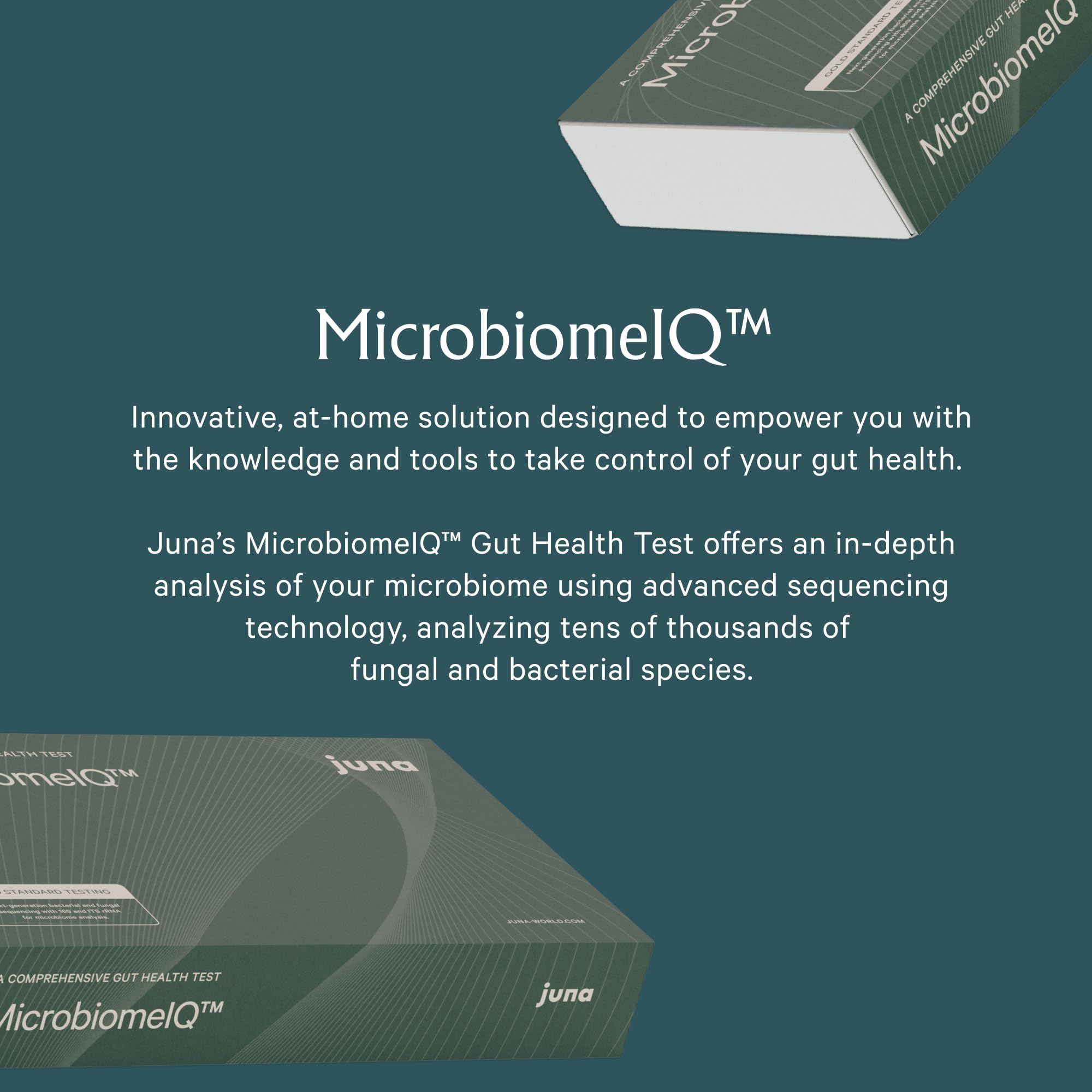 Swab stérile du kit Juna MicrobiomeIQ pour prélèvement rapide et confortable.