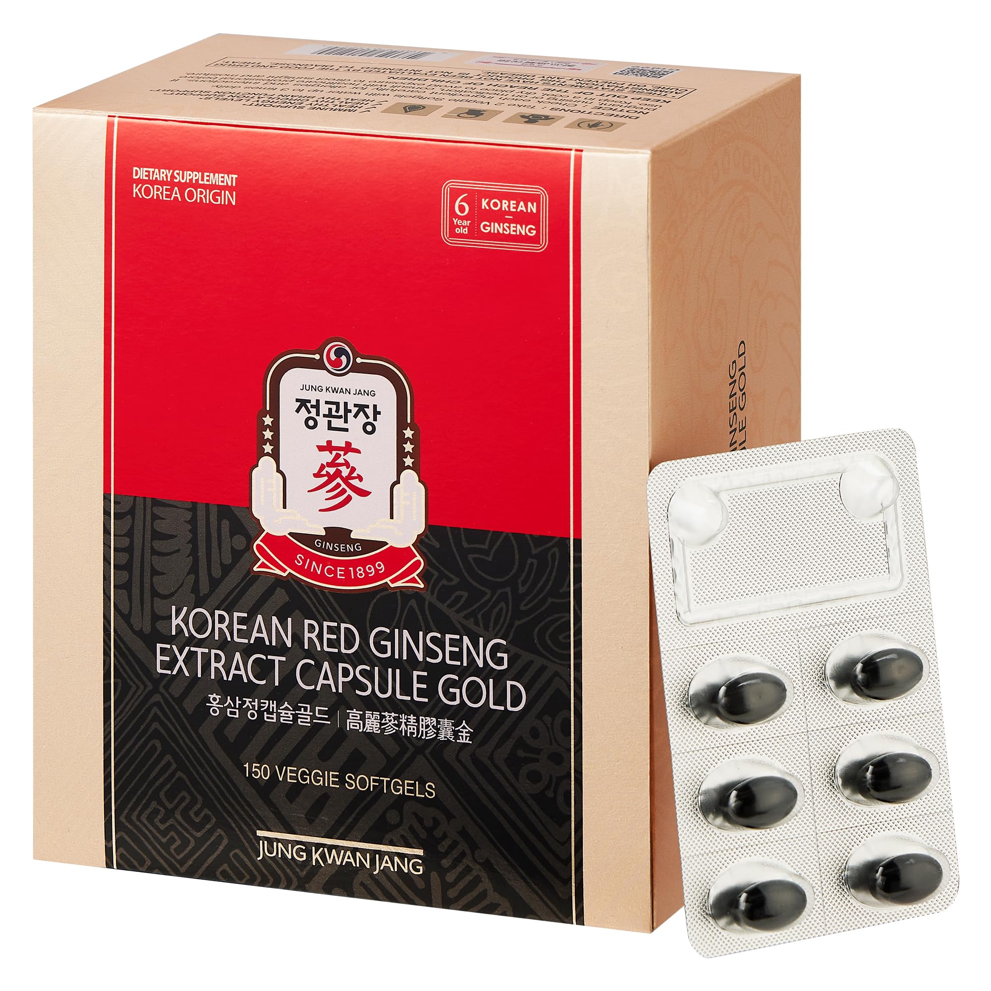 Extrait Ginseng Rouge JUNG KWAN JANG, énergie naturelle et pureté.