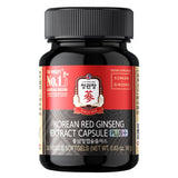 Capsules Jung Kwan Jang ginseng rouge en bouteille, énergie durable.