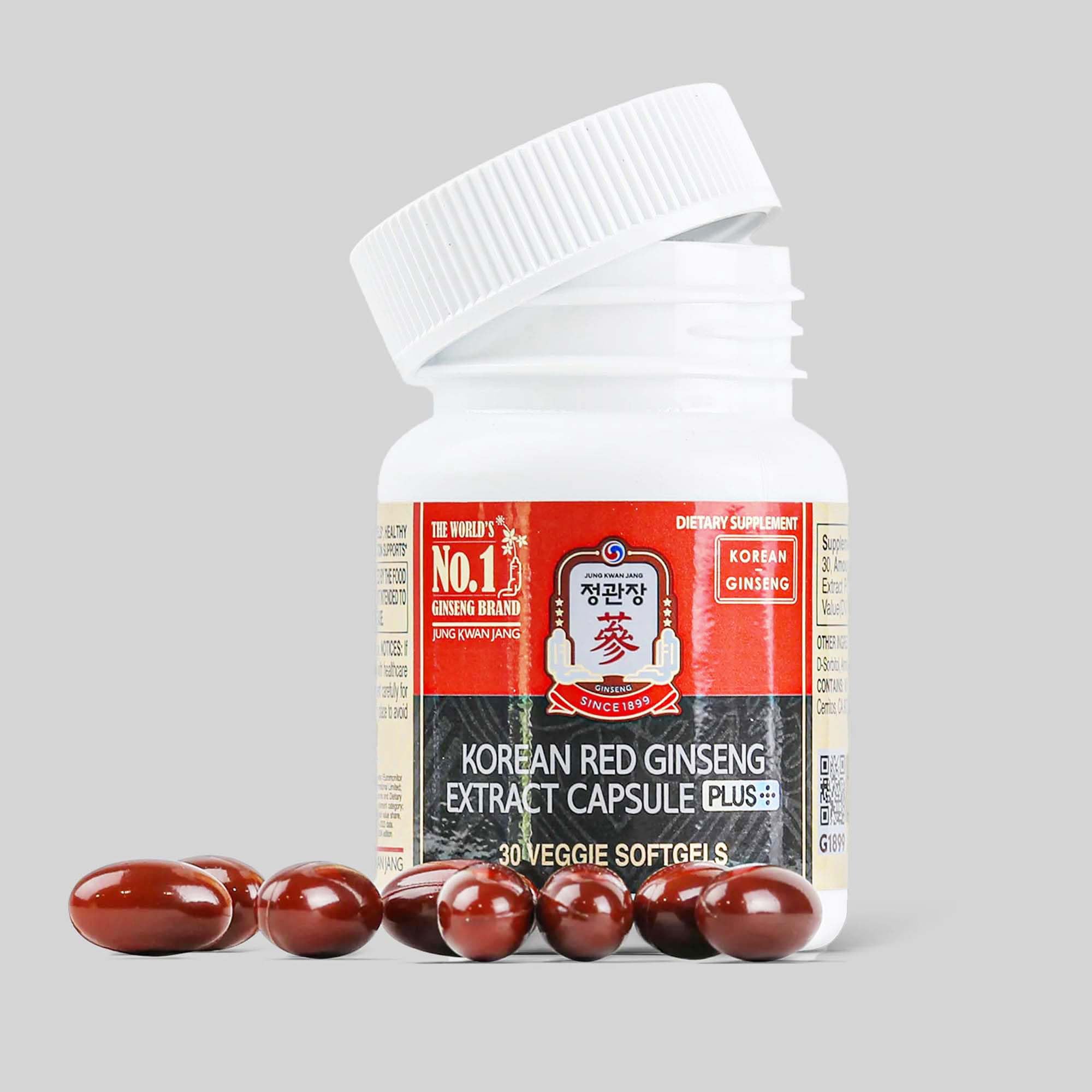 Capsules Jung Kwan Jang visibles, prise facile et pratique.