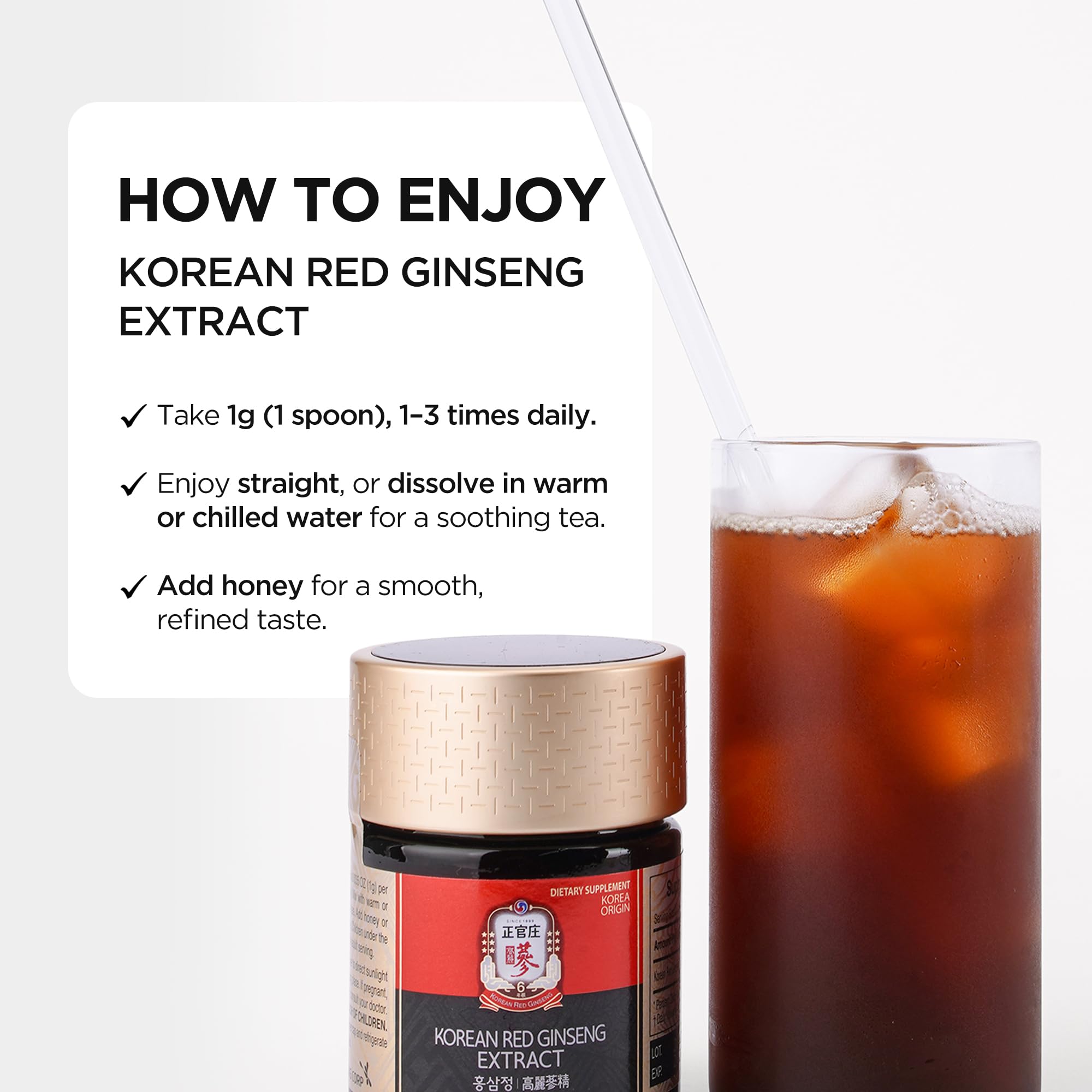 Matin JUNG KWAN JANG Ginseng Rouge, soutien pour une matinée active.