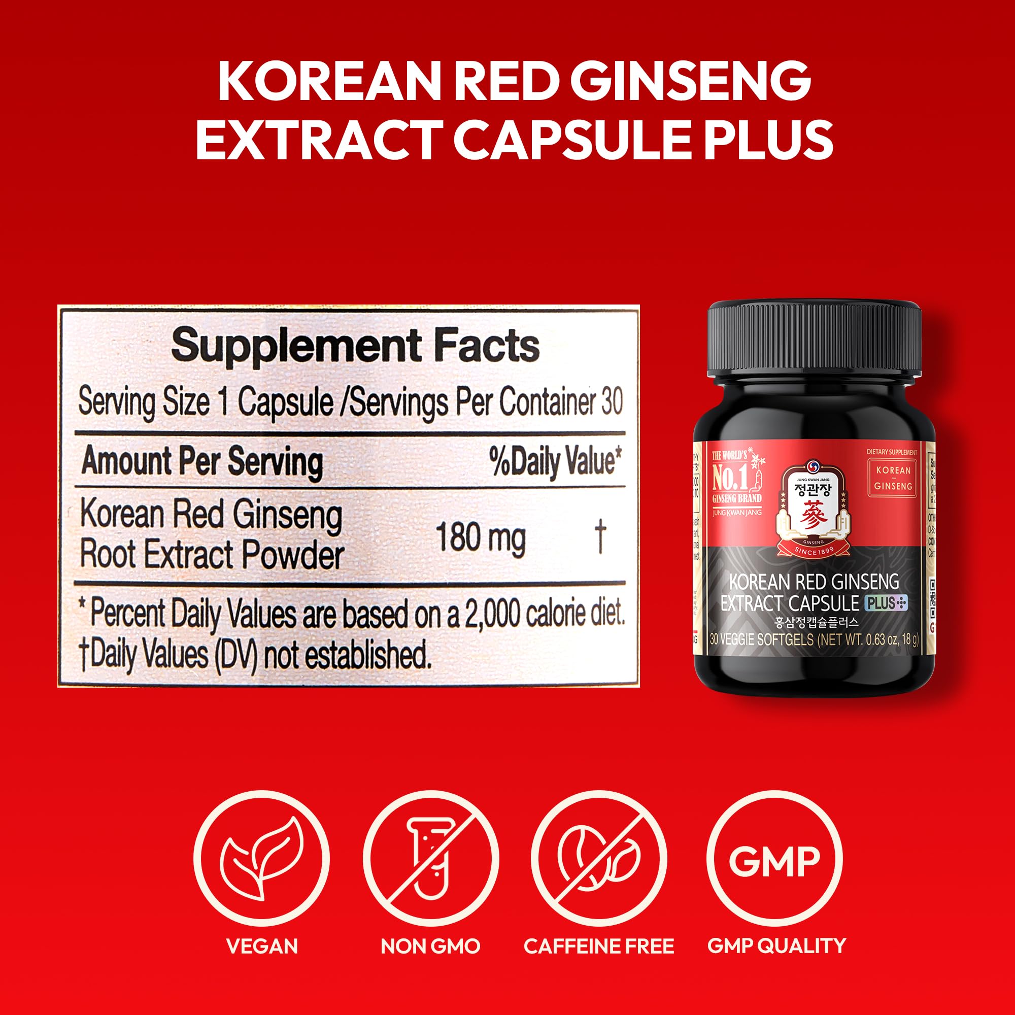 Formule vegan sans caféine et sans OGM de Jung Kwan Jang.
