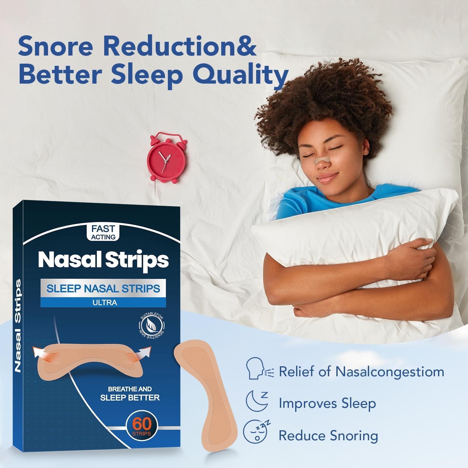 Bande nasale JUNICHY confort nocturne grâce à sa conception flexible.