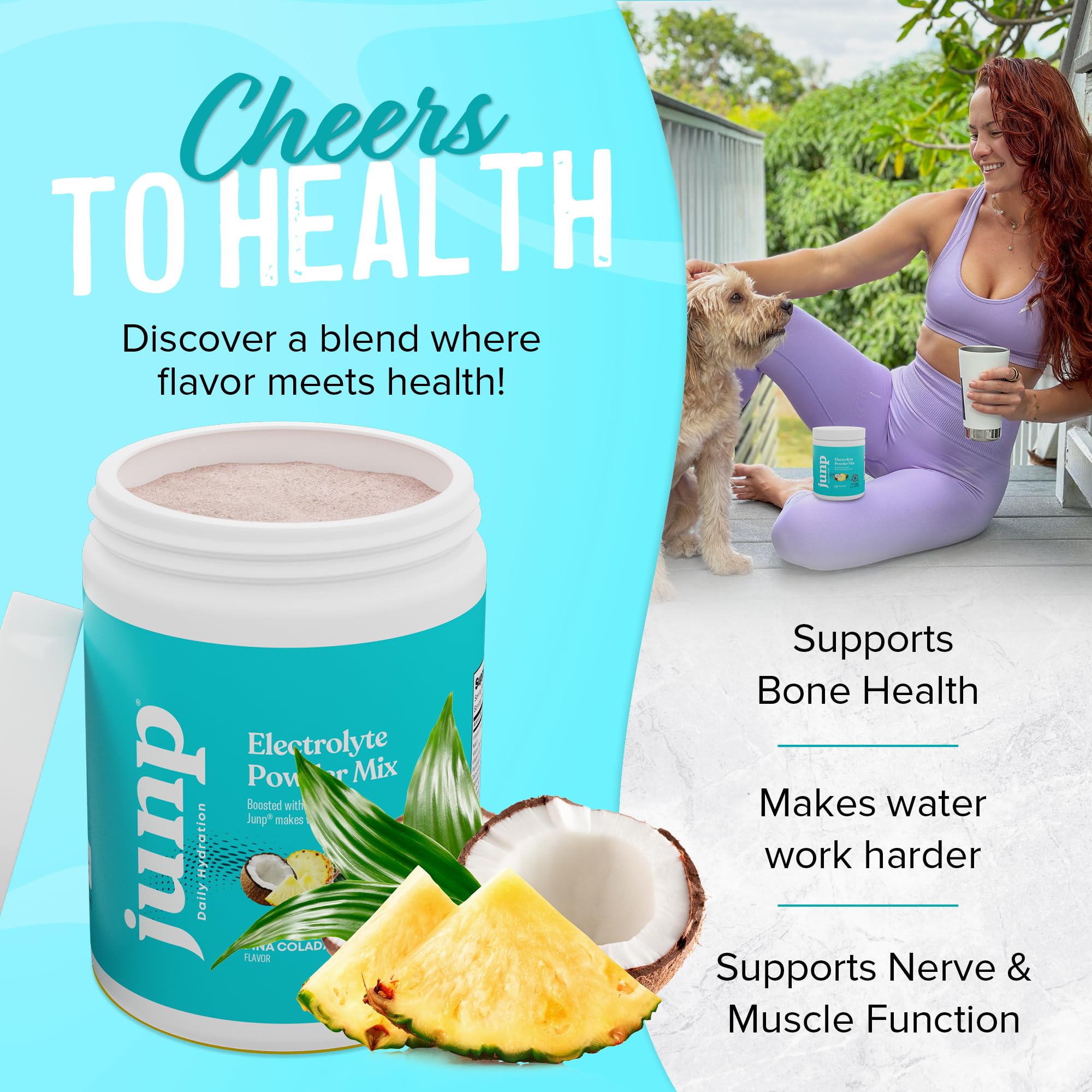 JUNP Électrolytes Pina Colada — boisson tropicale sans sucre