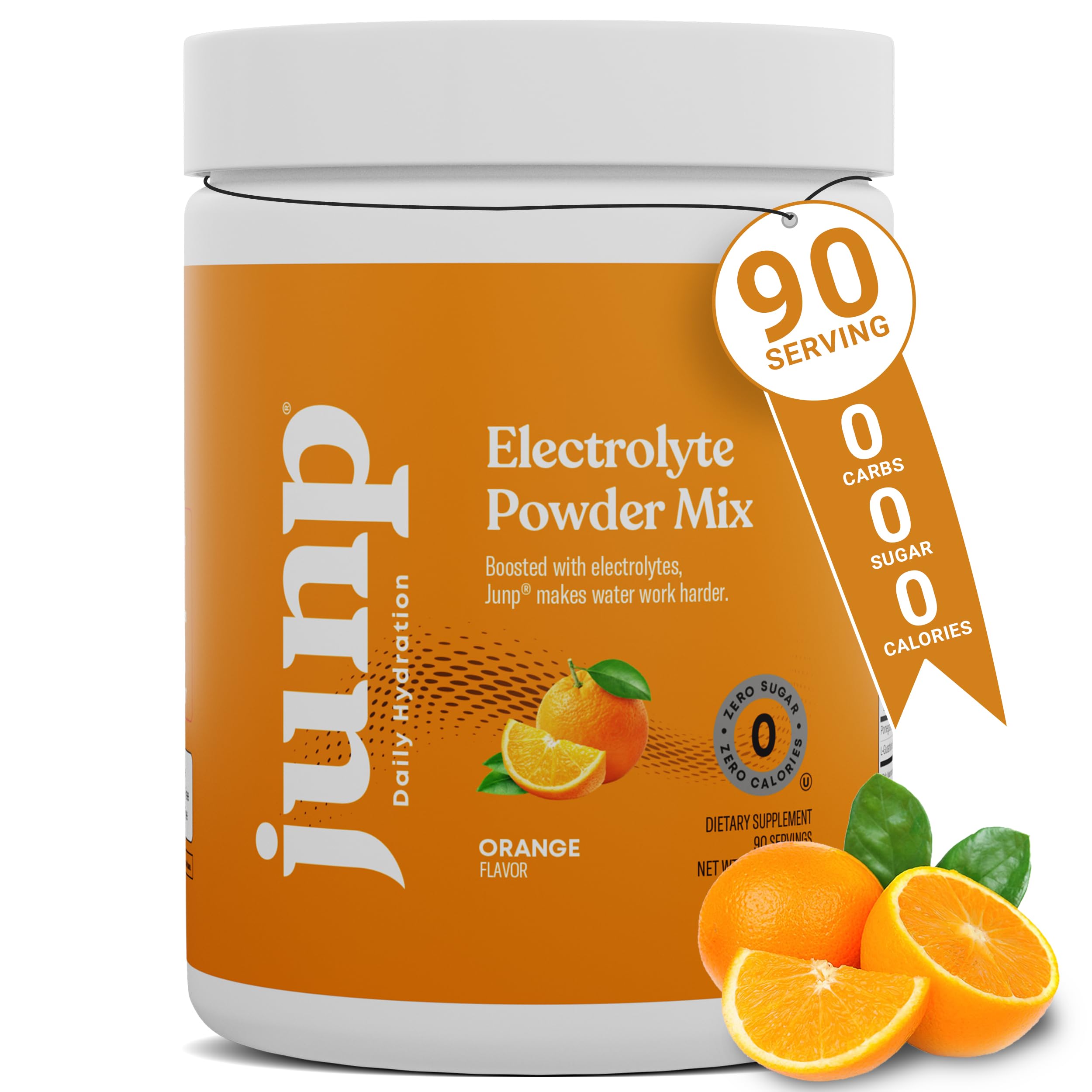 Junp Électrolytes Orange : boisson hydratante au goût fruité pour l’entraînement.