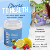 Poudre JUNP Berry Lemonade végane et kosher sans gluten ni lactose.