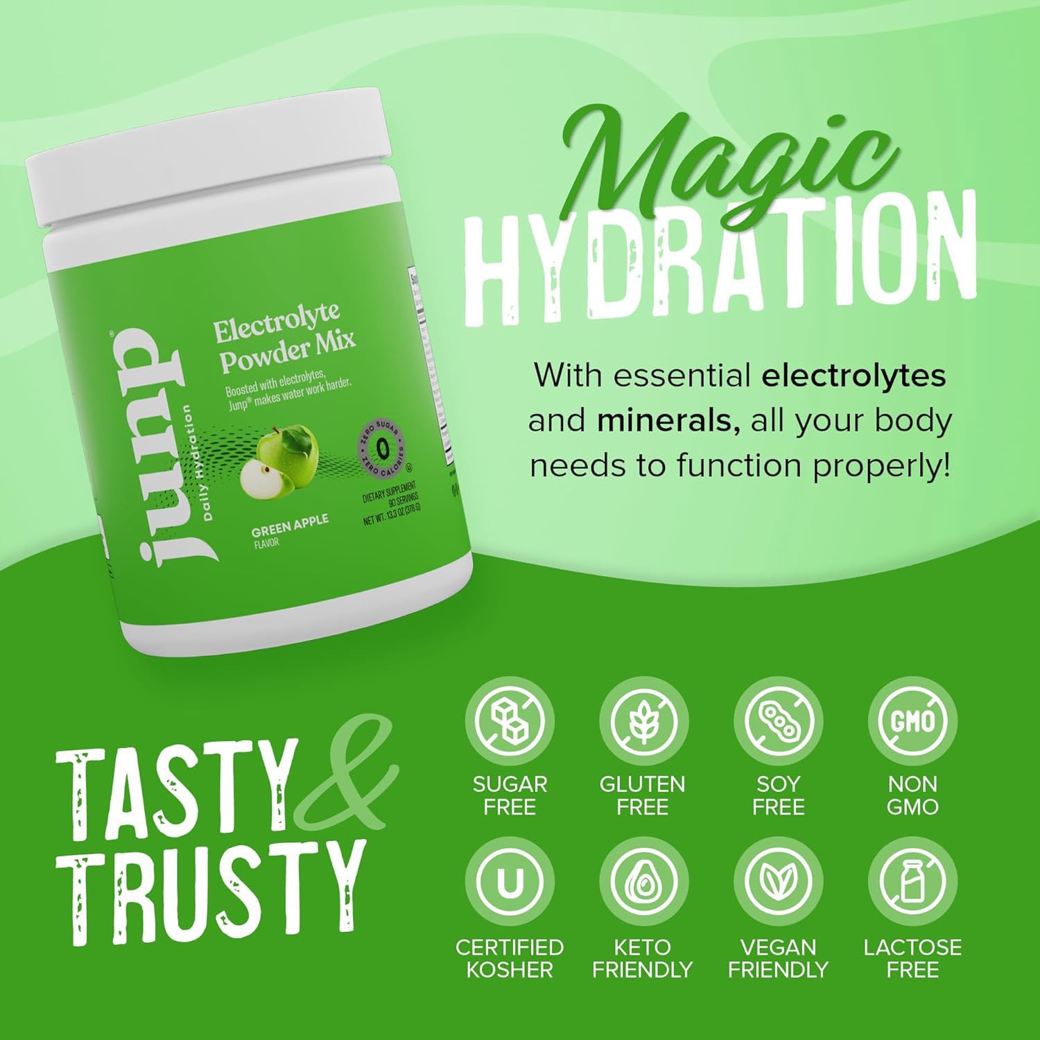 JUNP Électrolytes hydratation quotidienne, solution pratique sans additifs