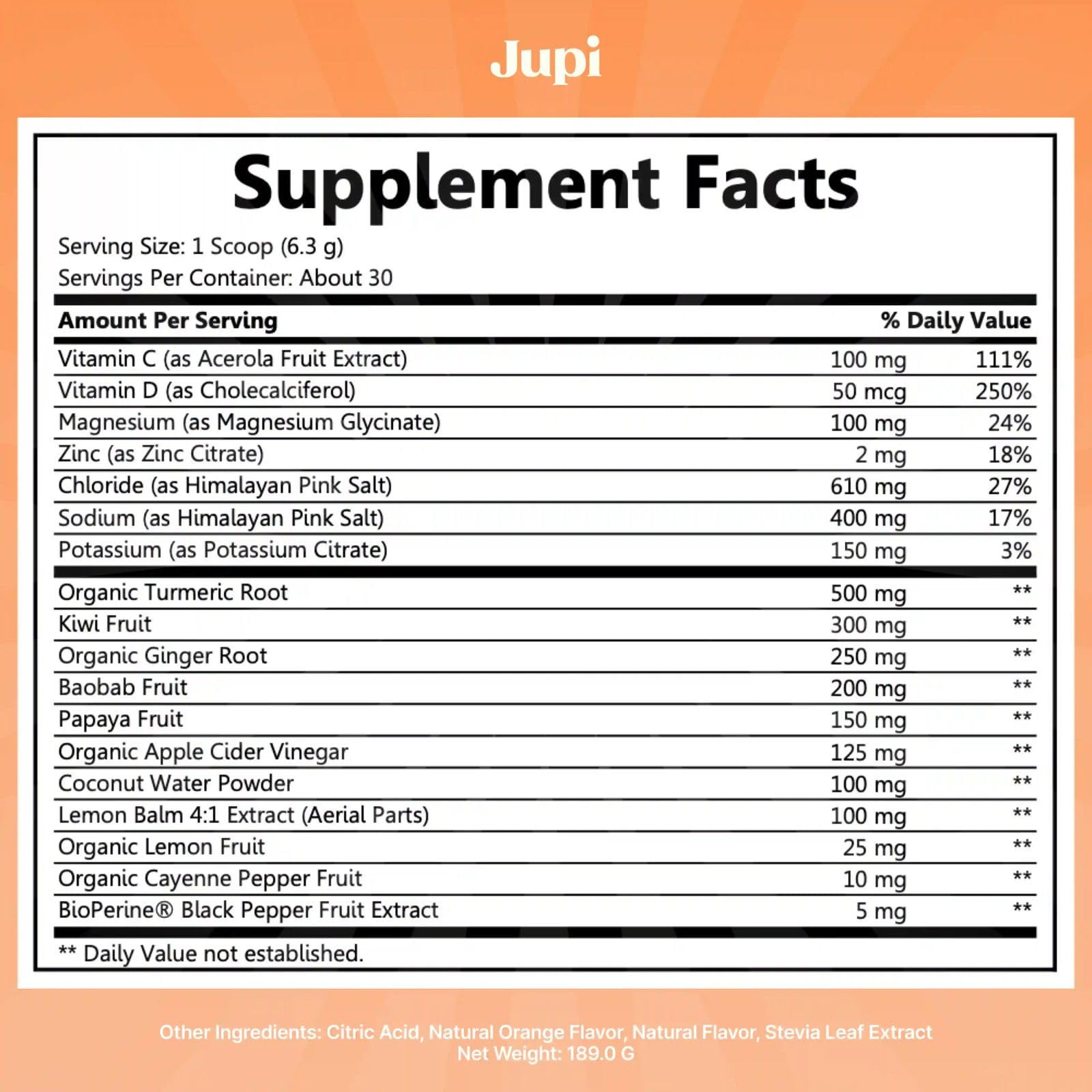 Jupi formule végane sans gluten: choix propre et responsable.