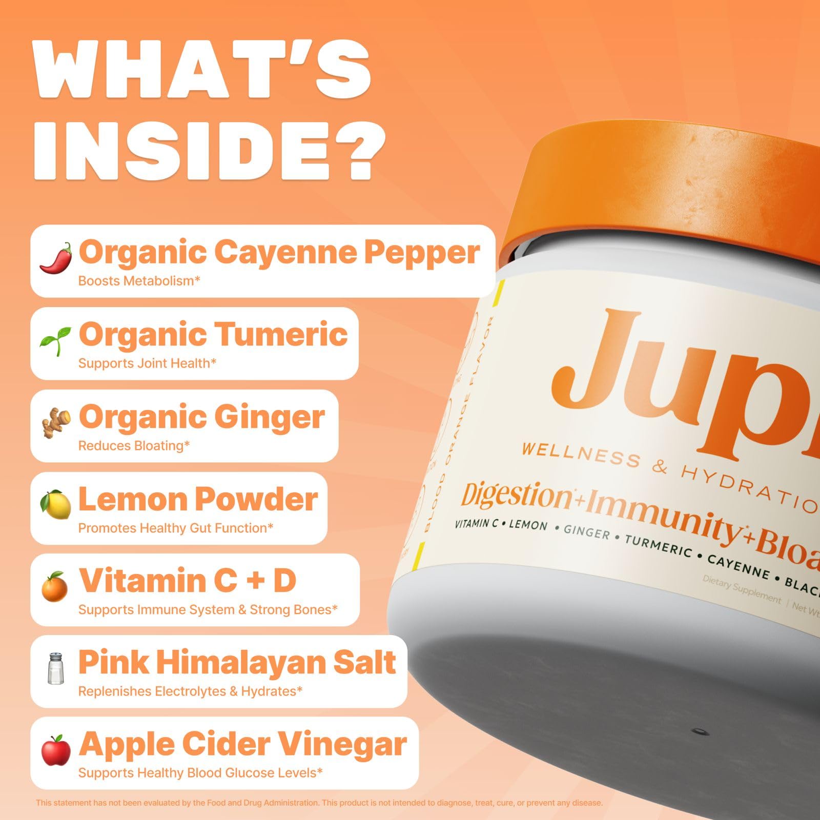 Jupi vitamine C energie: soutien énergétique végétal et efficace.