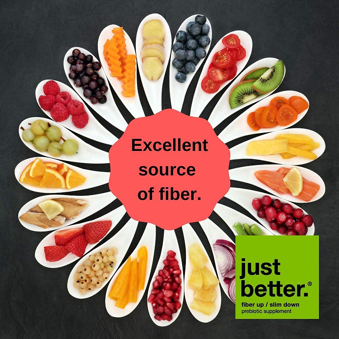 Just Better: sachet avec étiquette claire et infos simples.