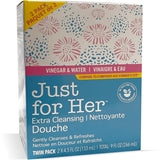 Just for Her Douche Extra Nettoyante, bouteille eau claire pour une fraîcheur douce.