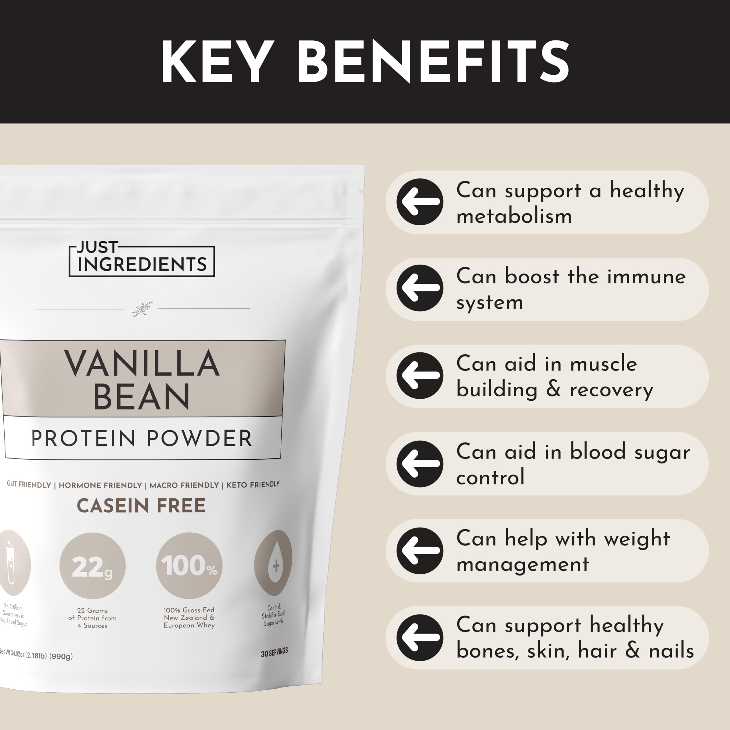 Bouillie d'avoine rehaussée par JUST INGREDIENTS vanille protéine.