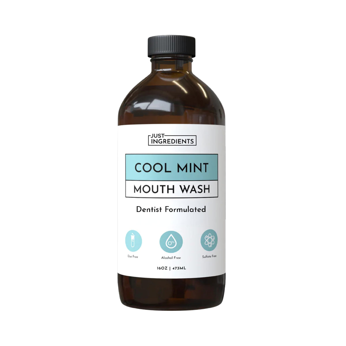 JUST INGREDIENTS Cool Mint reminéralisant — bouteille prête pour rinçage quotidien frais