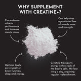 JUST INGREDIENTS Creatine Monohydrate, formule propre pour une utilisation quotidienne.