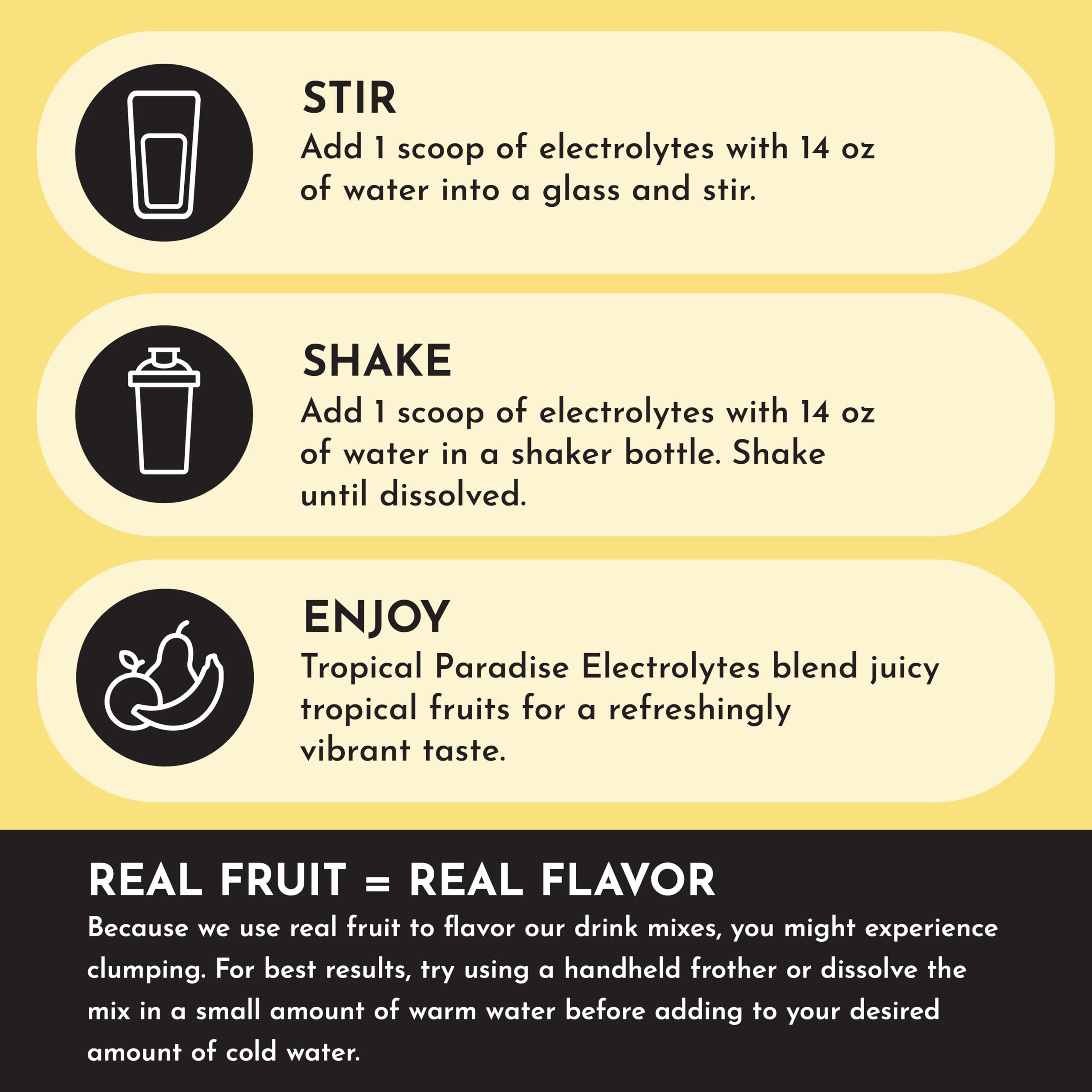 JUST INGREDIENTS Paradis Tropical, sachets dose faciles, pratique pour les déplacements.