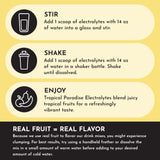 JUST INGREDIENTS Paradis Tropical, sachets dose faciles, pratique pour les déplacements.