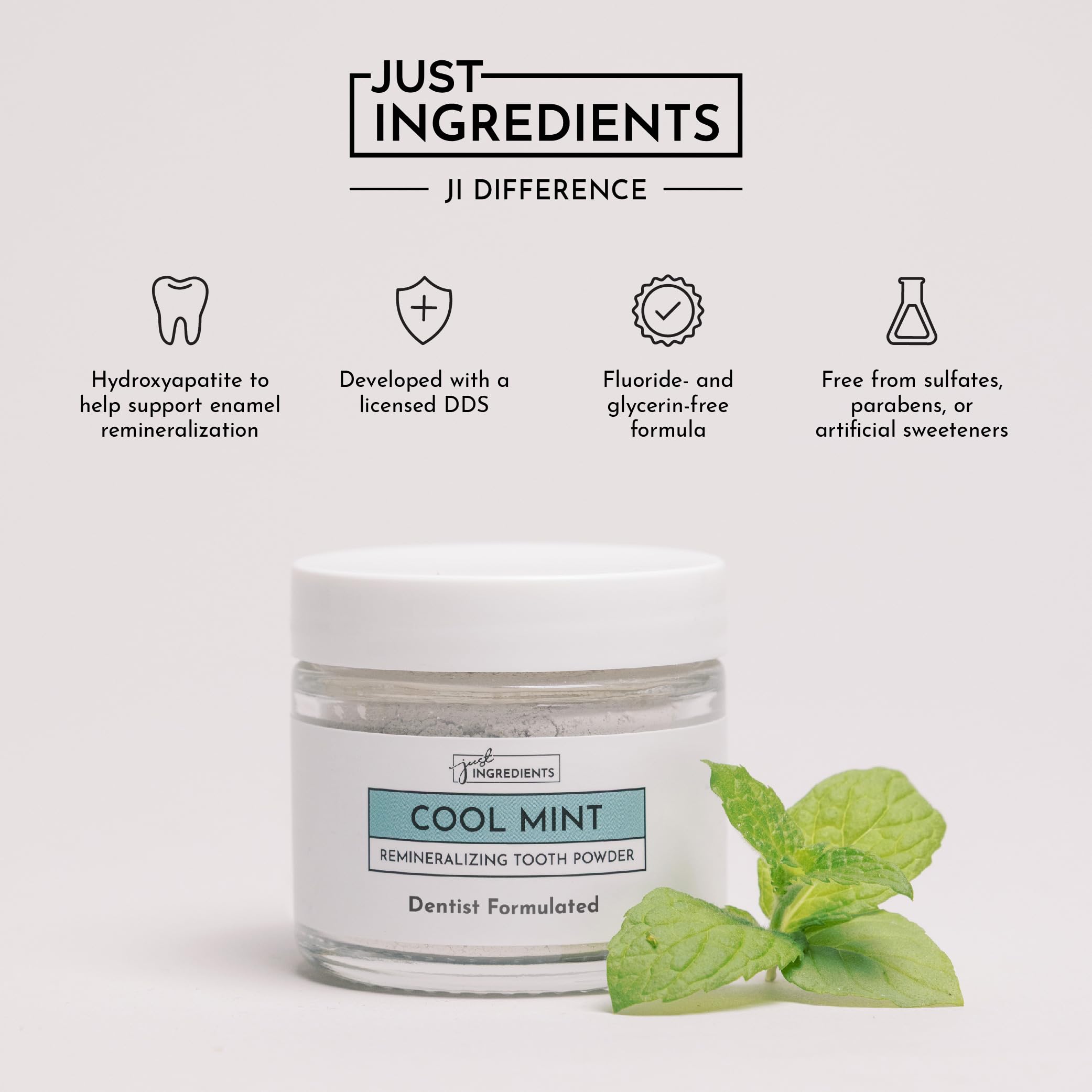 Just Ingredients Étiquette sans additifs, ingrédients propres et végan pour toute la famille